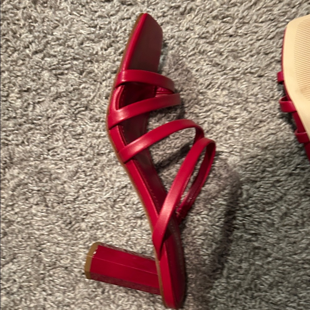Marc Fisher Strappy Red Sandals - Picture 4 of 5
